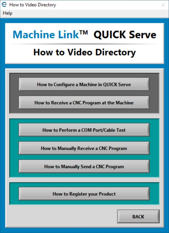 Machine Link QUICK How-to Video Directory makes learning easy!